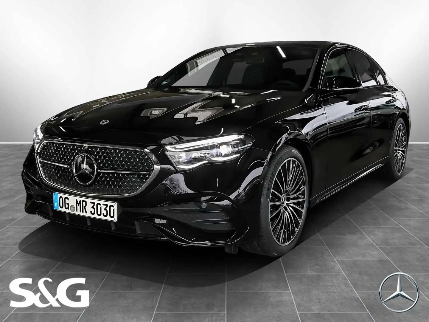 Mercedes-Benz E 220 d Limousine AMG MBUX+360°+DIG-LED+Pano+AHK Schwarz - 1