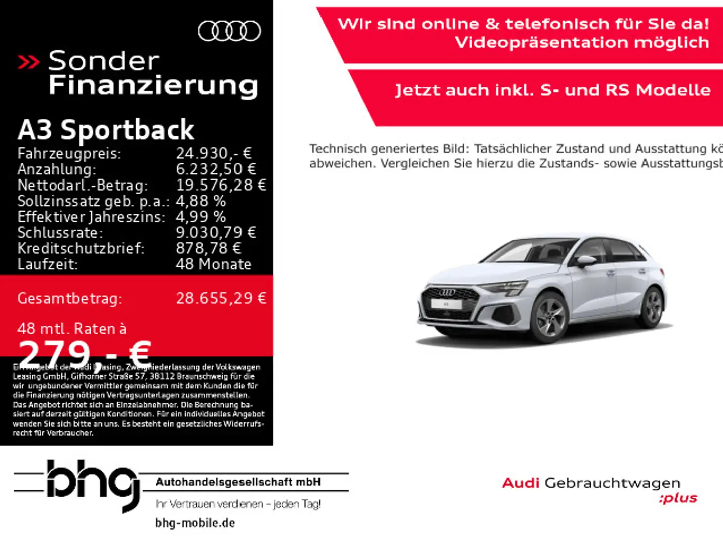 Audi A3 35 TDI S-line Matrix/ACC/Navi/Assis Weiß - 1