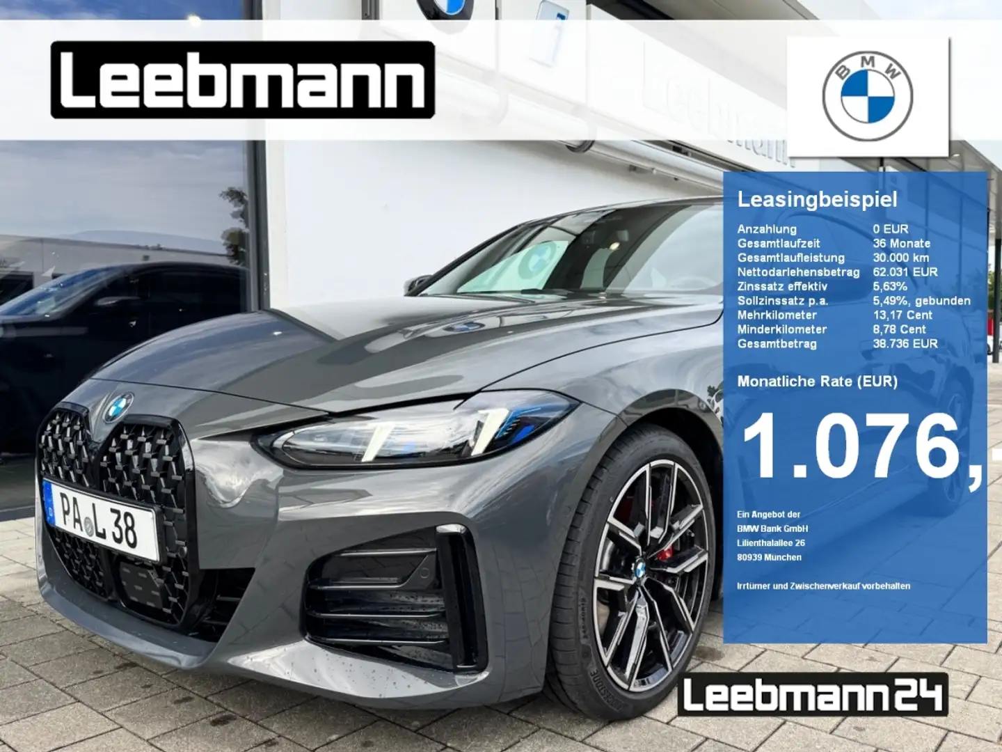 BMW 430 d xDrive Gran Coupé M-Sport-Pro AHK/ACC/HK/360 Gri - 1