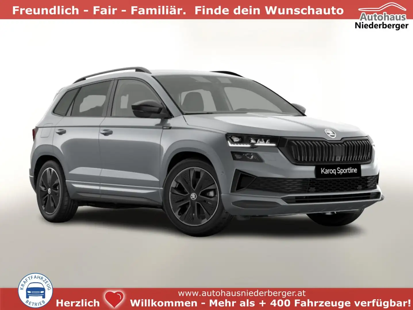 Skoda Karoq Sportline DSG Sportl Matrix Nav 360 Canton ACC ... Silber - 1