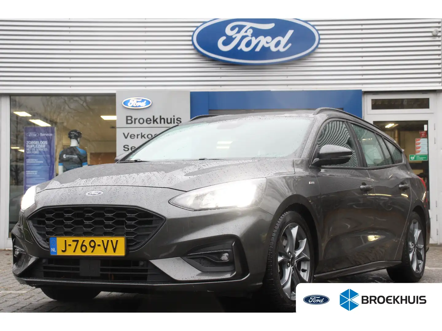 Ford Focus Wagon 1.0EB ST-LINE | NL-AUTO! | B&O | CAMERA | AL Grau - 1
