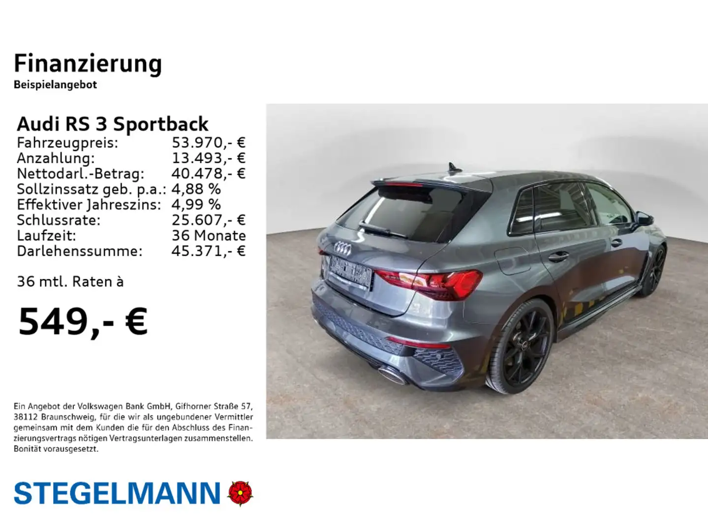 Audi RS3 qu.S-tronic schwarzpaket*B&O*Matr Grau - 2