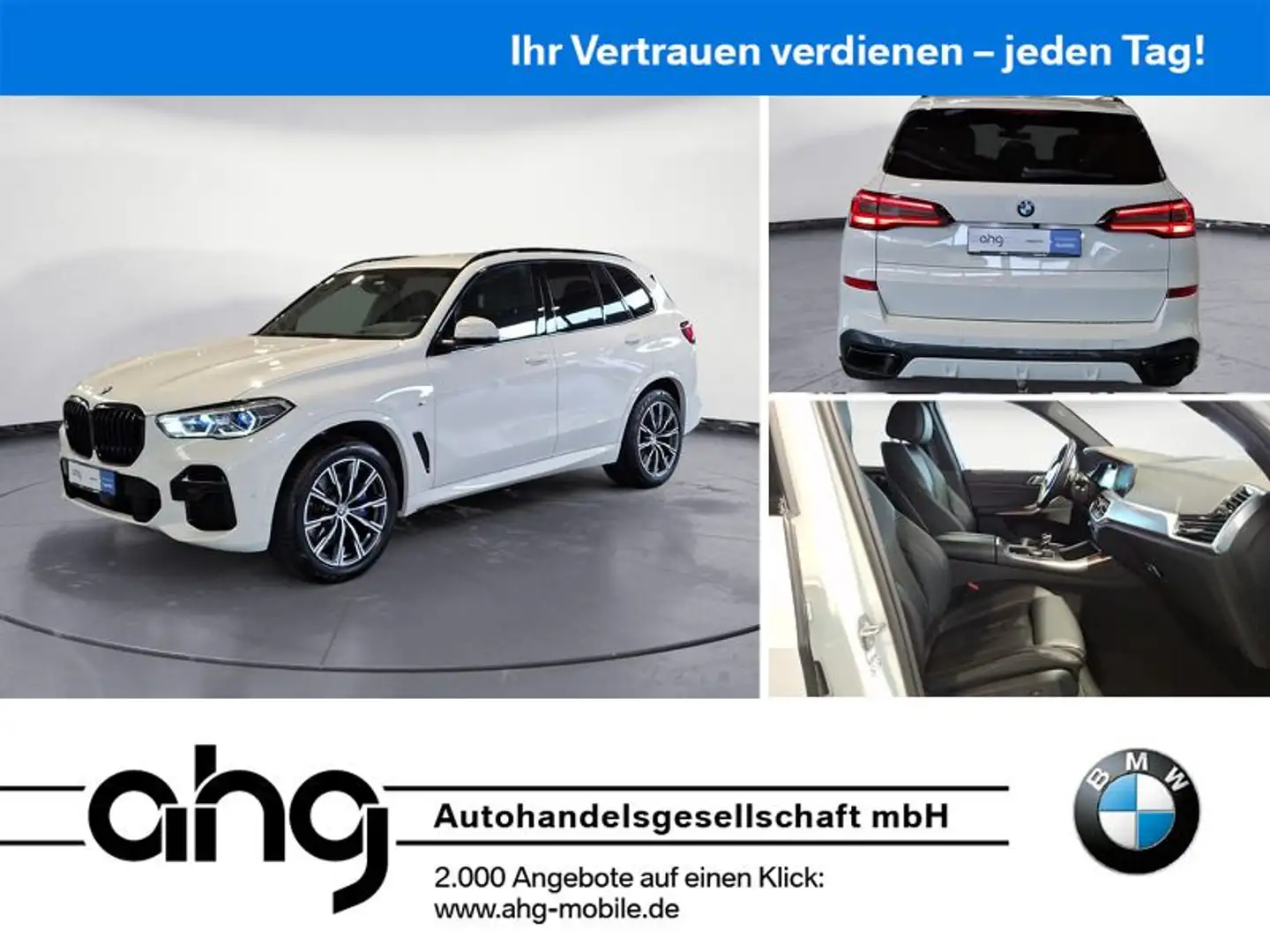 BMW X5 xDrive40i M Sport Laser Navi AHK Leder Drivin Weiß - 1