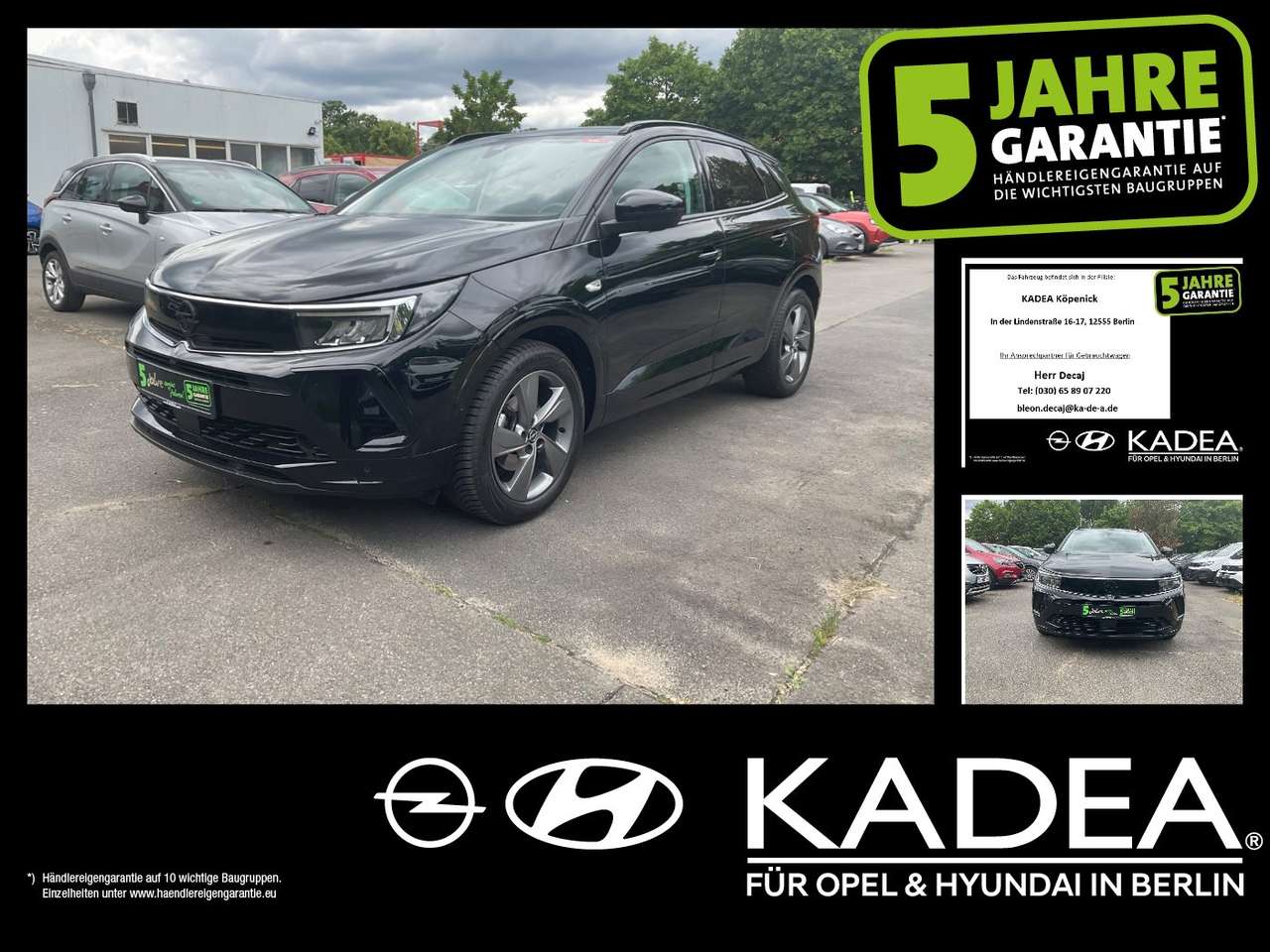 Opel Grandland 1.2 Turbo Gs Line Pdc+Led+Shz+Alcantara Gasoline Black Cat_Ma54Mo75943
