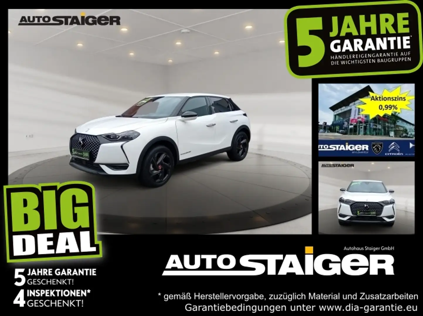 DS Automobiles DS 3 Crossback DS3 Crossback E-Tense Performance Line + Navi Weiß - 1