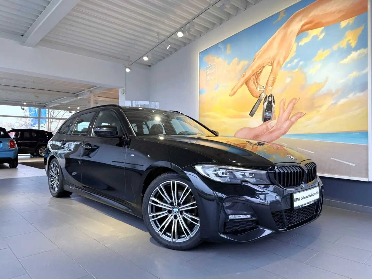 BMW 320 d Touring M SPORT LED+NAVI+HIFI+TEMP+SPUR+AL Schwarz - 2