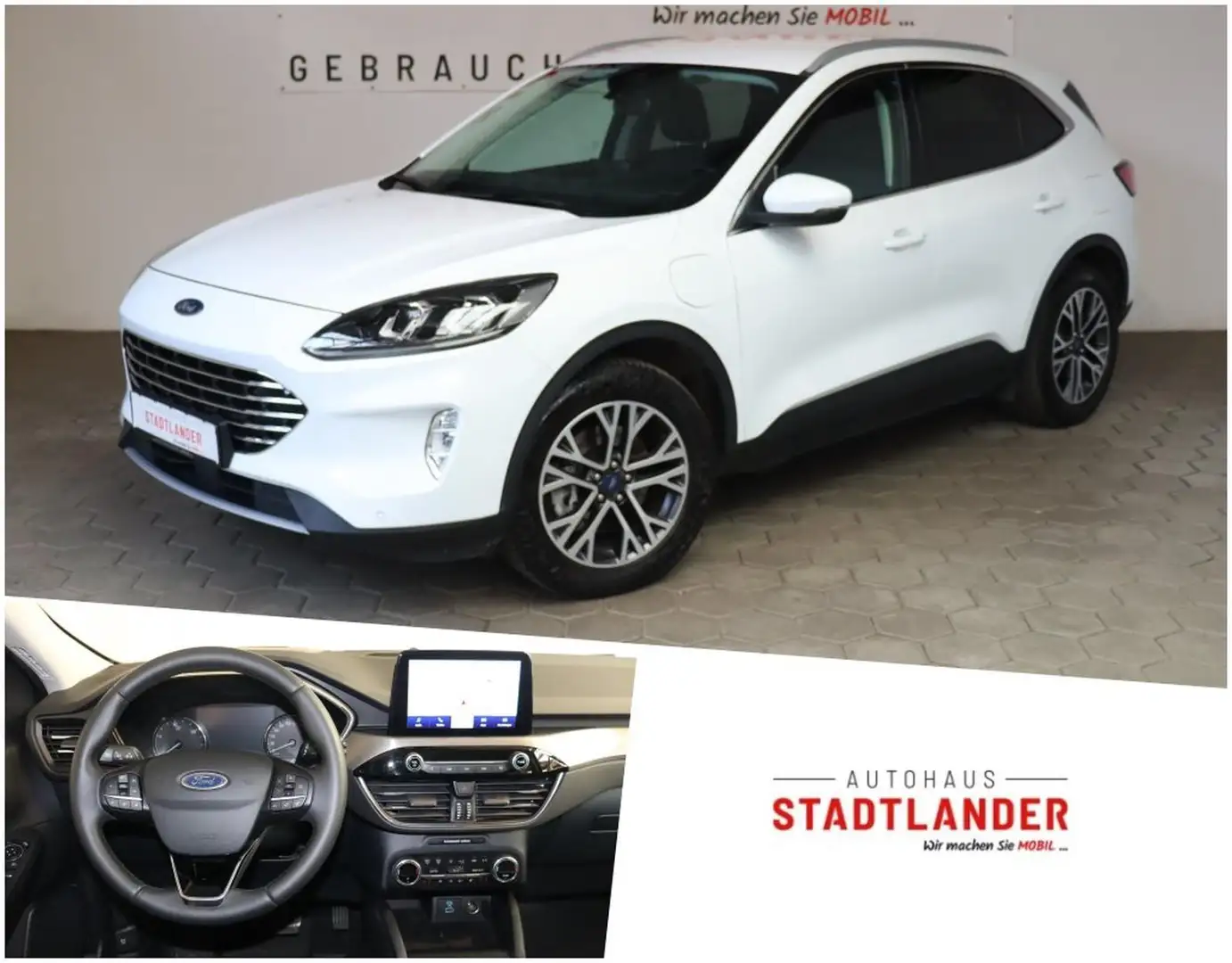 Ford Kuga Titanium X 2.5 PHEV LED*B&O*NAVI*HUD*AHK Blanco - 1
