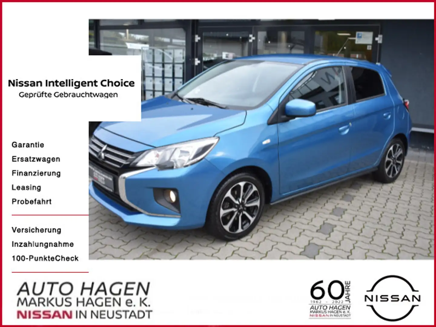 Mitsubishi Space Star 1.2 Spirit+ CVT Automatik 8-fach bere Blau - 1