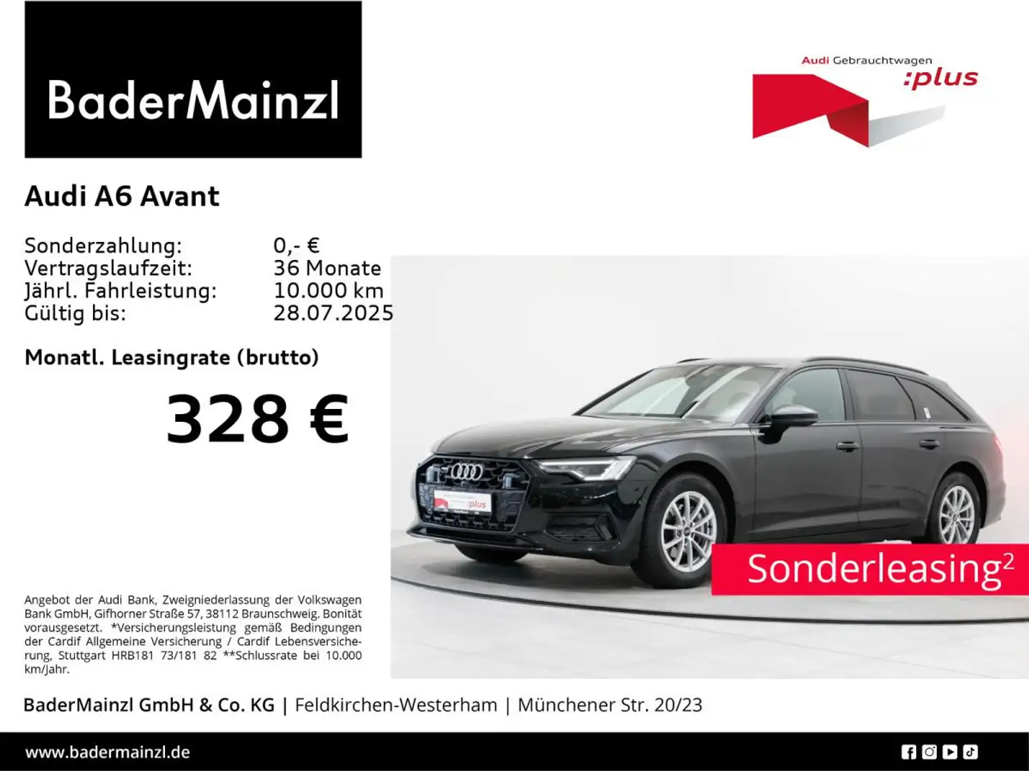 Audi A6 Avant 40 TDI quattro S tronic HUD Matrix 360° Schwarz - 1