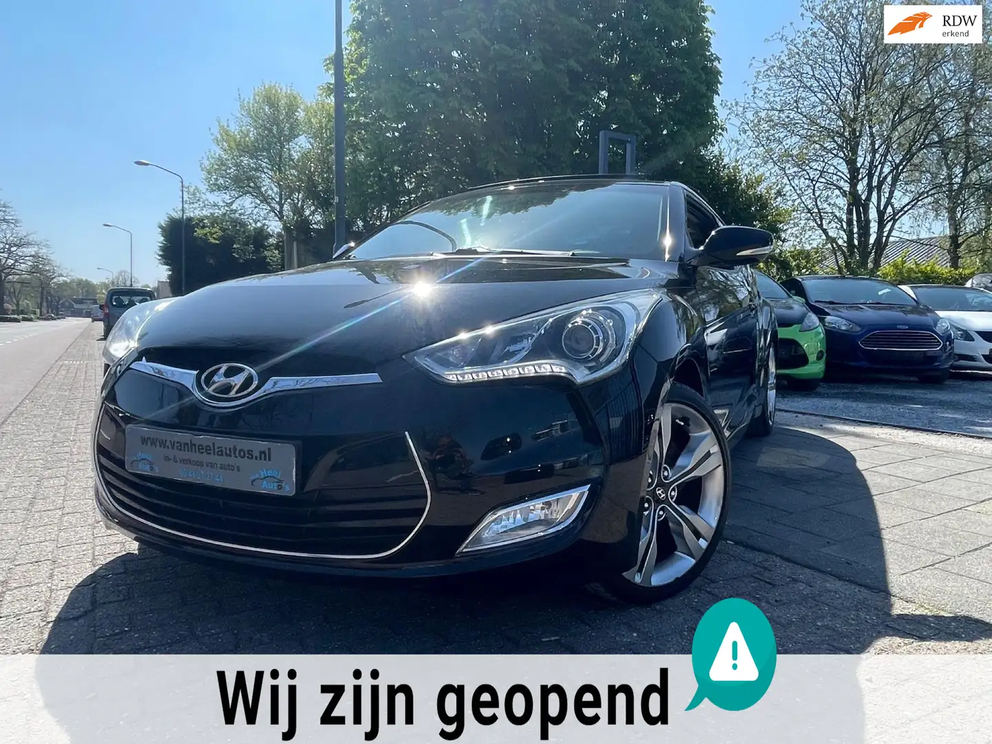 Hyundai VELOSTER 1.6 GDI Clima Elek Pakket Pano Leer 18” Pdc Negru - 1