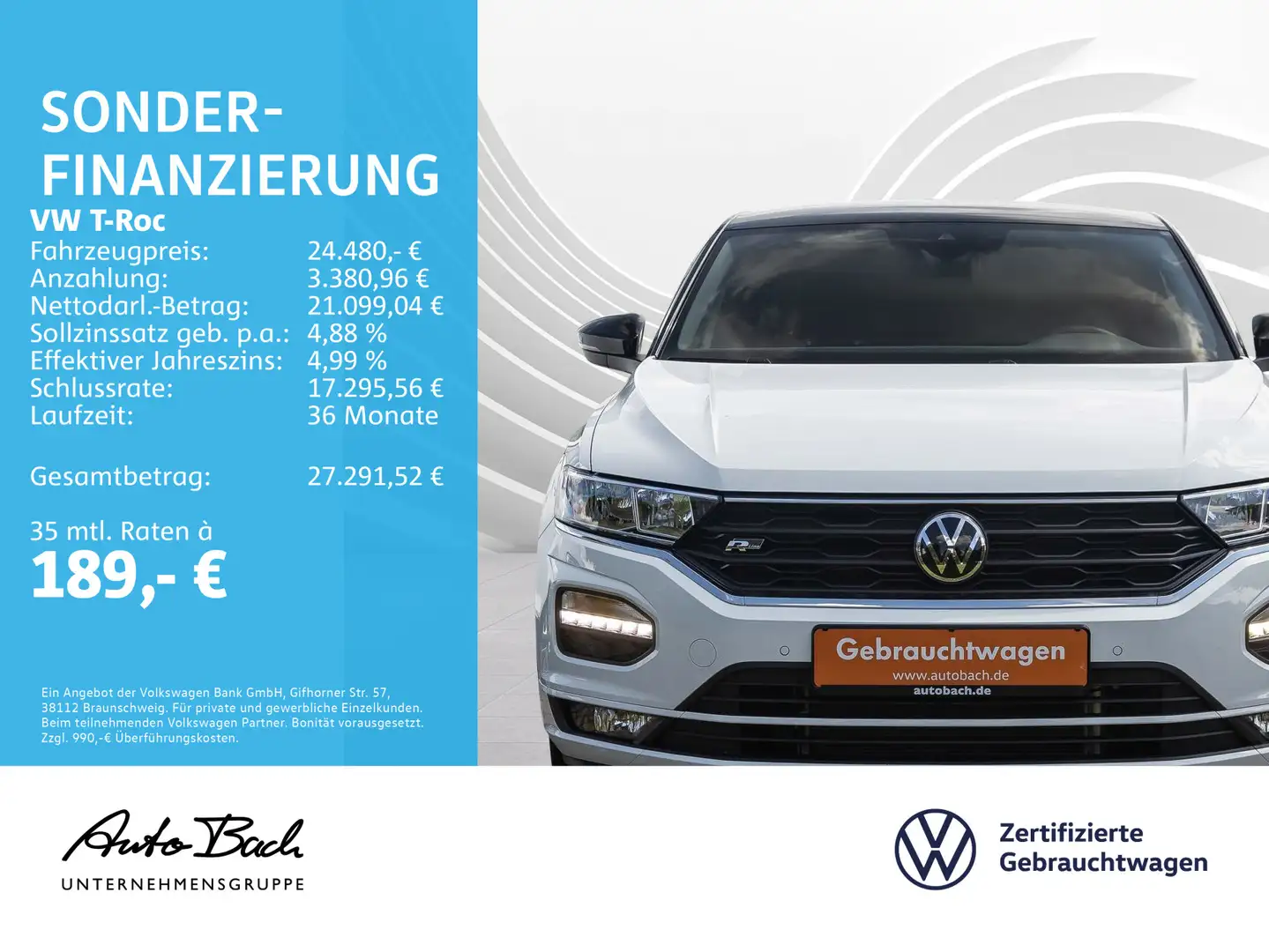 Volkswagen T-Roc 1.5 TSI "Sport" DSG Navi Digital Cockpit A Weiß - 2