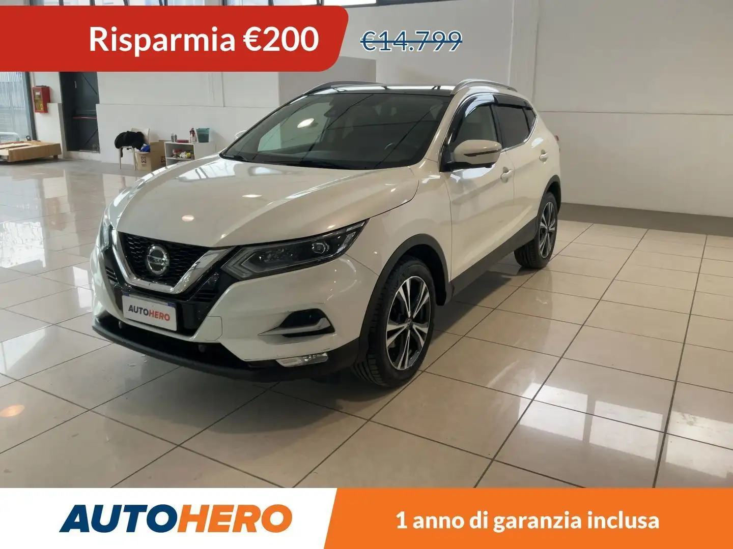 Nissan Qashqai 1.3 DIG-T N-Connecta 140 CV Bianco - 1