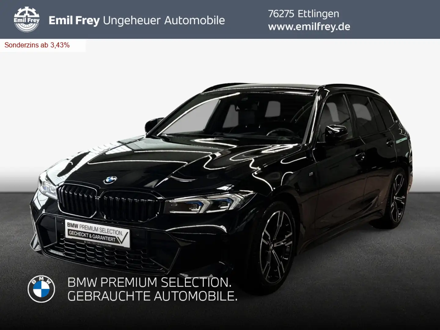 BMW 318 i Touring Aut. *SHZ*Navi* Schwarz - 1