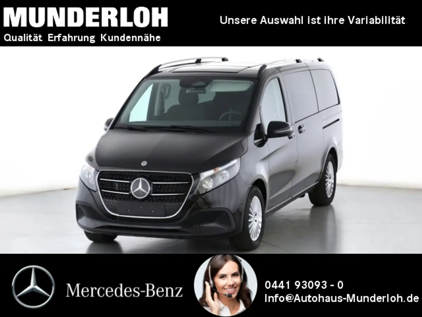 Mercedes-Benz V 220 d Lang AUTOMATIK+AHK+WINTER PAKET Negro - 1