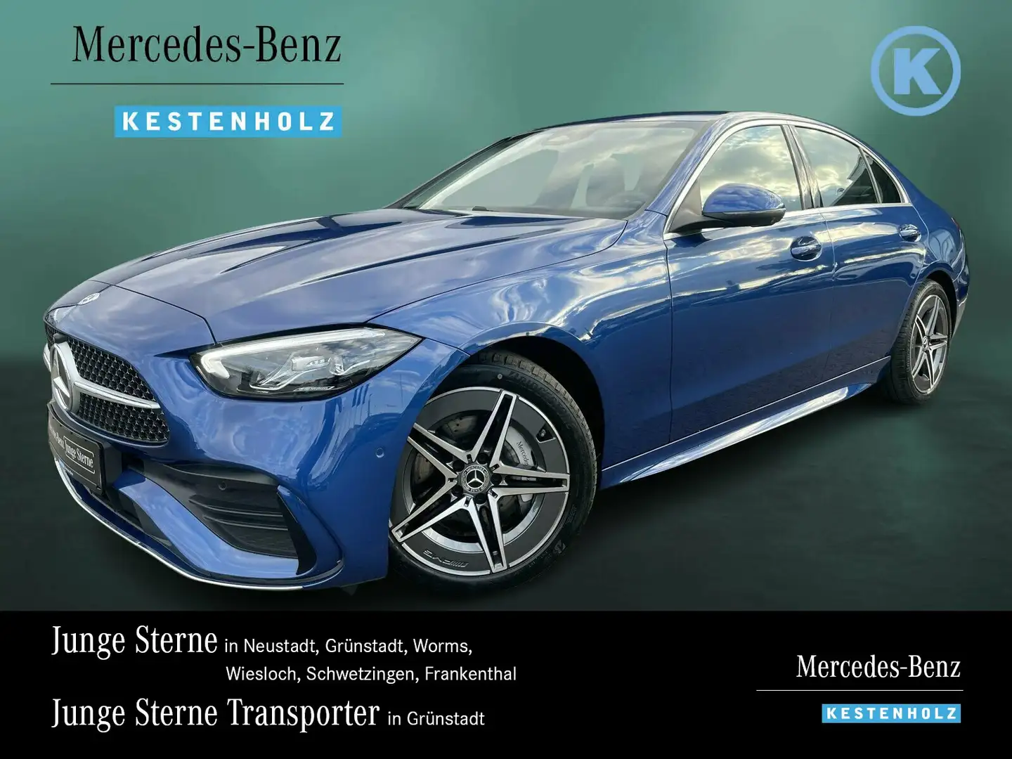 Mercedes-Benz C 200 C 200 AMG+DISTRO+360°+LENKHZ+AMBI+MEMORY+TWA+DWA Blau - 1