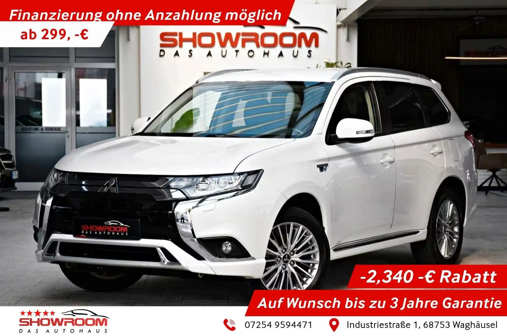 Mitsubishi Outlander PHEV Hybrid Plug In 4WD 3x Isofix Weiß - 1