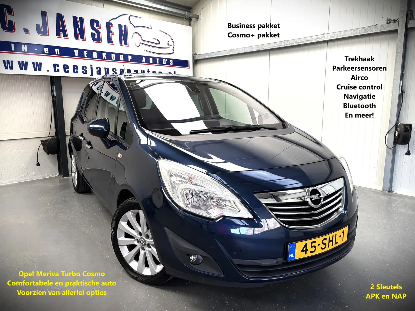 Opel Meriva 1.4 Turbo Cosmo VOL OPTIES !! Blauw - 1