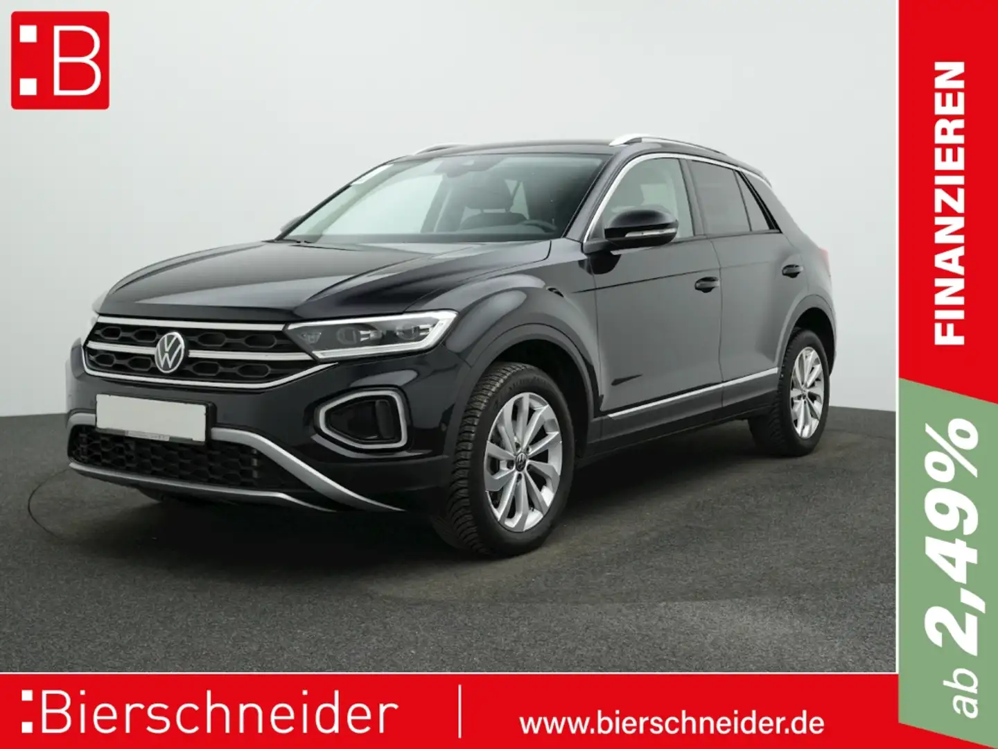 Volkswagen T-Roc 1.5 TSI DSG Style AHK NAVI ACC LED+ Schwarz - 1