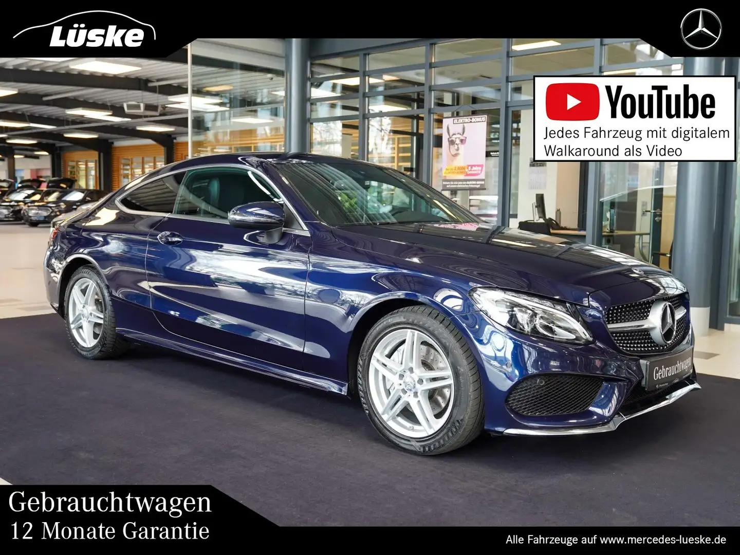 Mercedes-Benz C 180 C 180 Coupé AMG Line Leder Kamera Totwinkel LED Bleu - 1