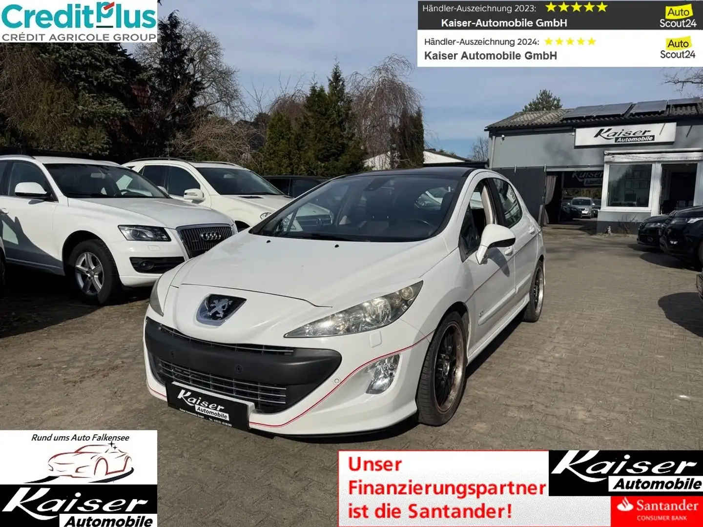 Peugeot 308 GTi-Vollausstattung-Leder-Navi-Panorama-PDC v.h. Weiß - 1
