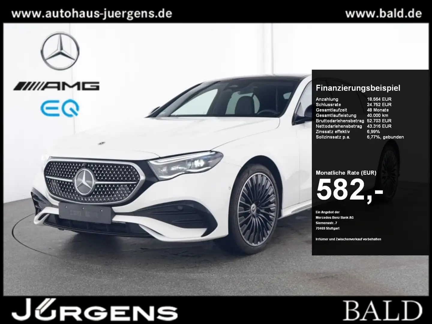 Mercedes-Benz E 300 e AMG-Sport/DIGITAL/Super/Pano/Burm/Night Blanc - 1