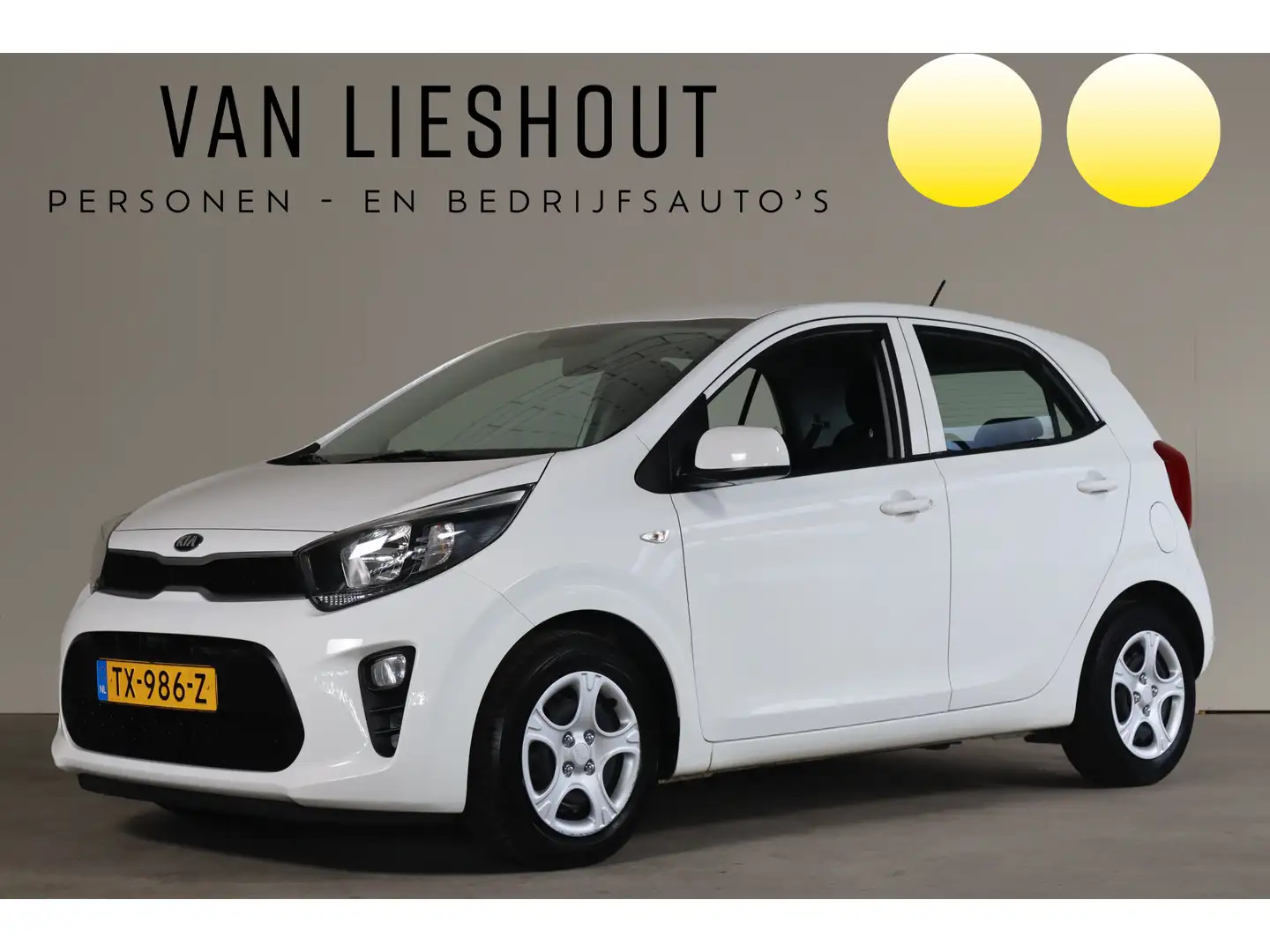 Kia Picanto 1.0 CVVT EconomyPlusLine NL-Auto!! Airco I Stuurbe Wit - 1