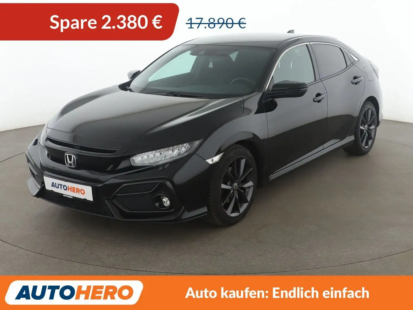 Honda Civic 1.0 VTEC Elegance*NAVI*LED*ACC*CAM*PDC*SHZ*KLIMA* Schwarz - 1