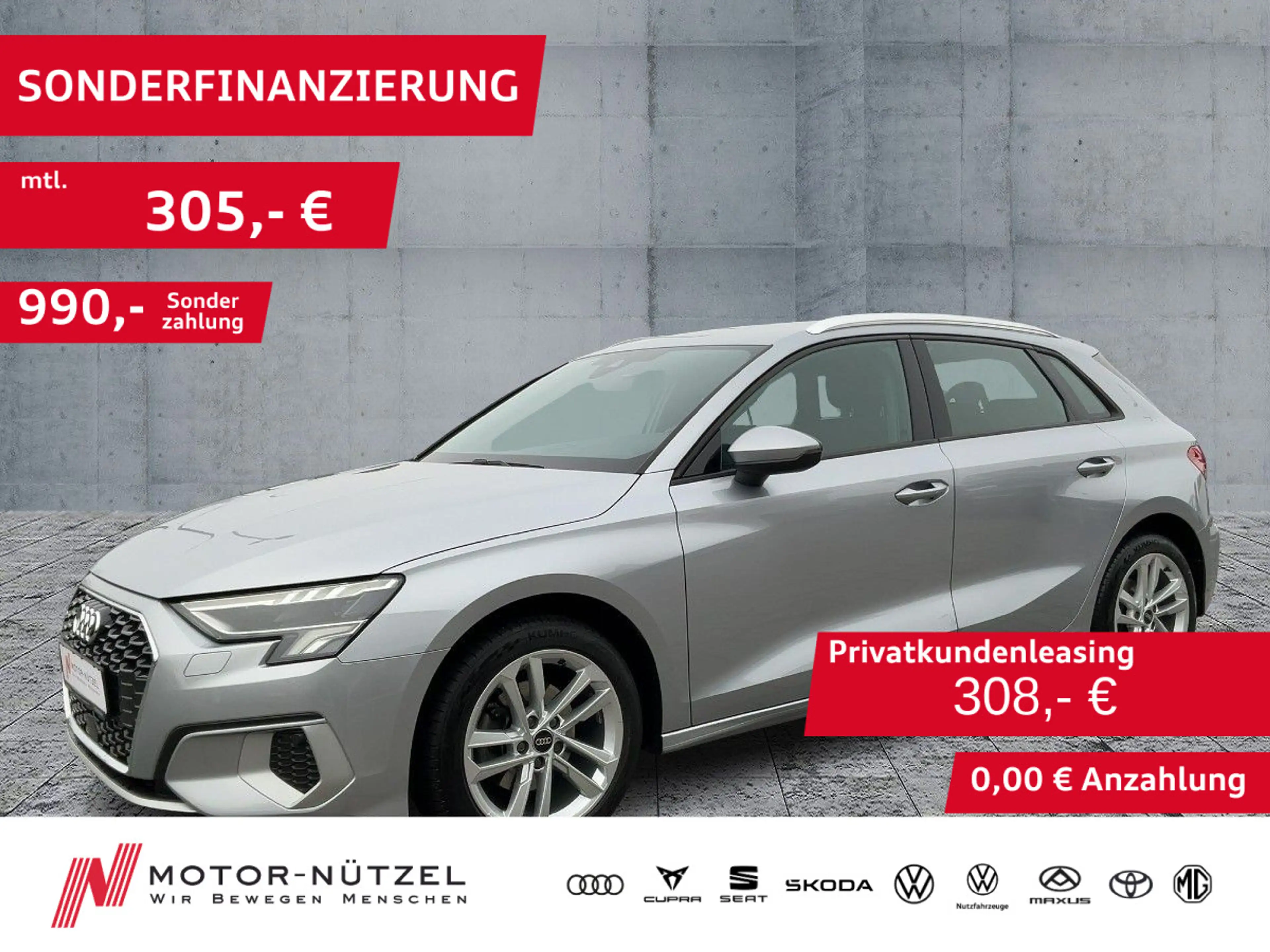 Audi A3 35 TDI S-TR ADVANCED LED+GRA+AHK+17