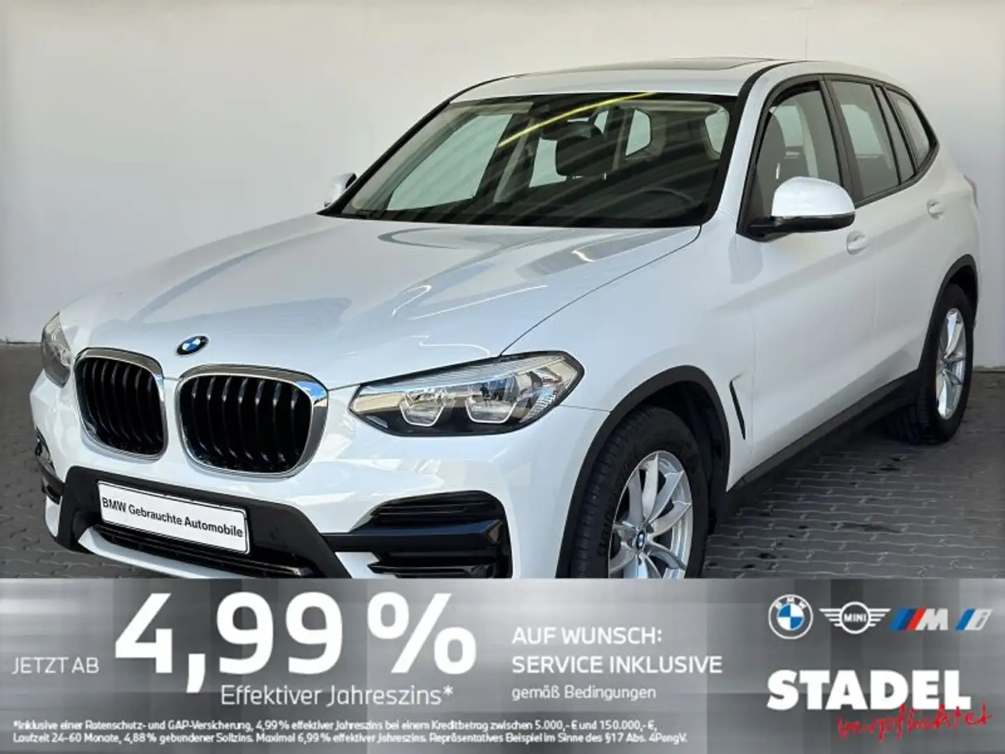 BMW X3 xDr20dA Advantage LED.Navi.PDCvo+hi.Pano.Temp Weiß - 2