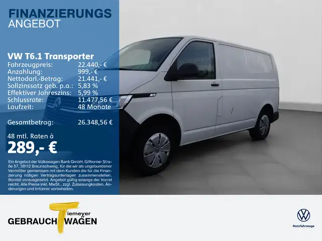 Volkswagen T6.1 Transporter T6.1 Kasten TDI KLIMA DAB+ GJR