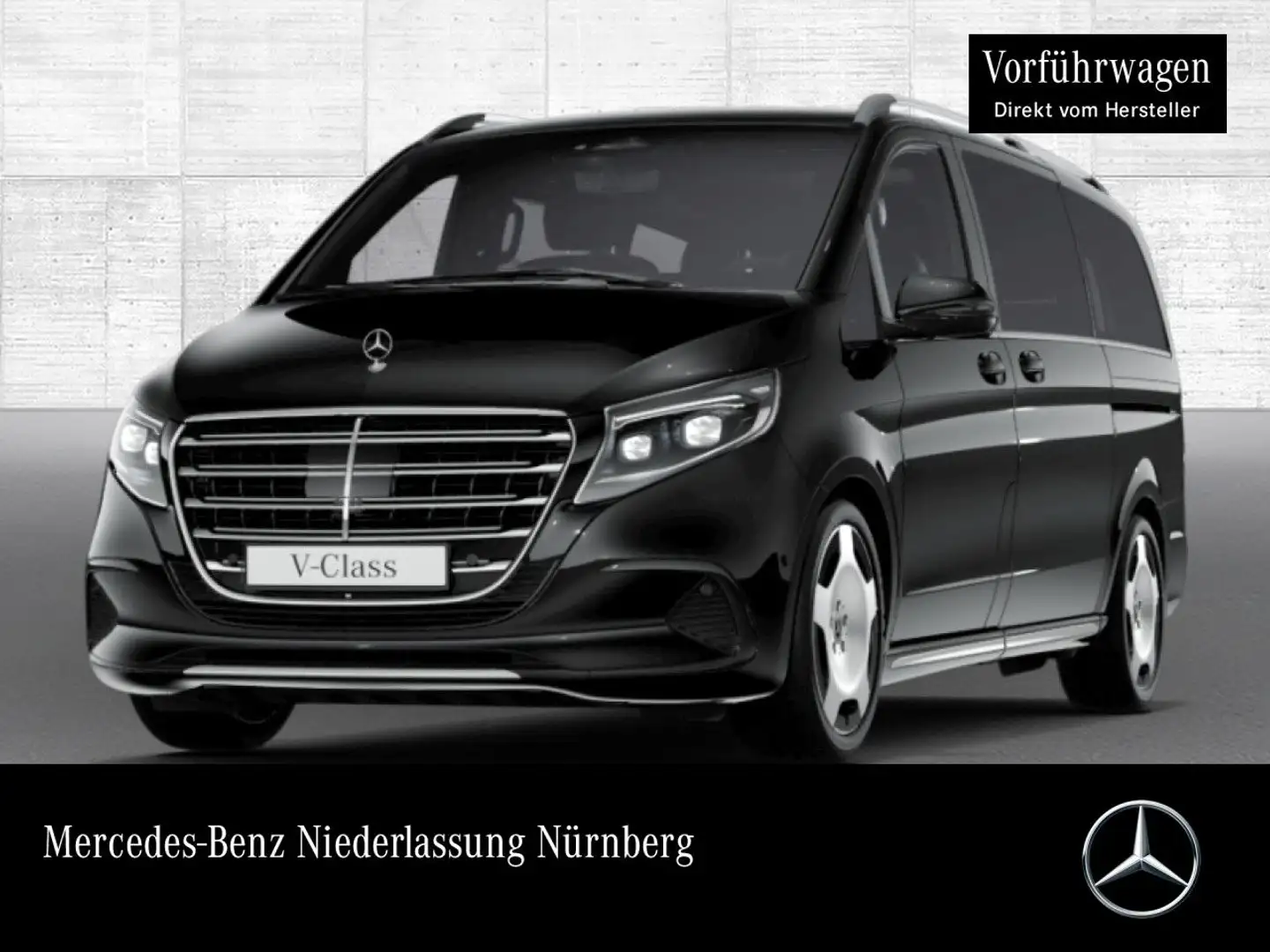 Mercedes-Benz V 300 d EXCLUSIVE+SchiebDa+9G+AHK+StandHZ+Navi+DIS Schwarz - 1
