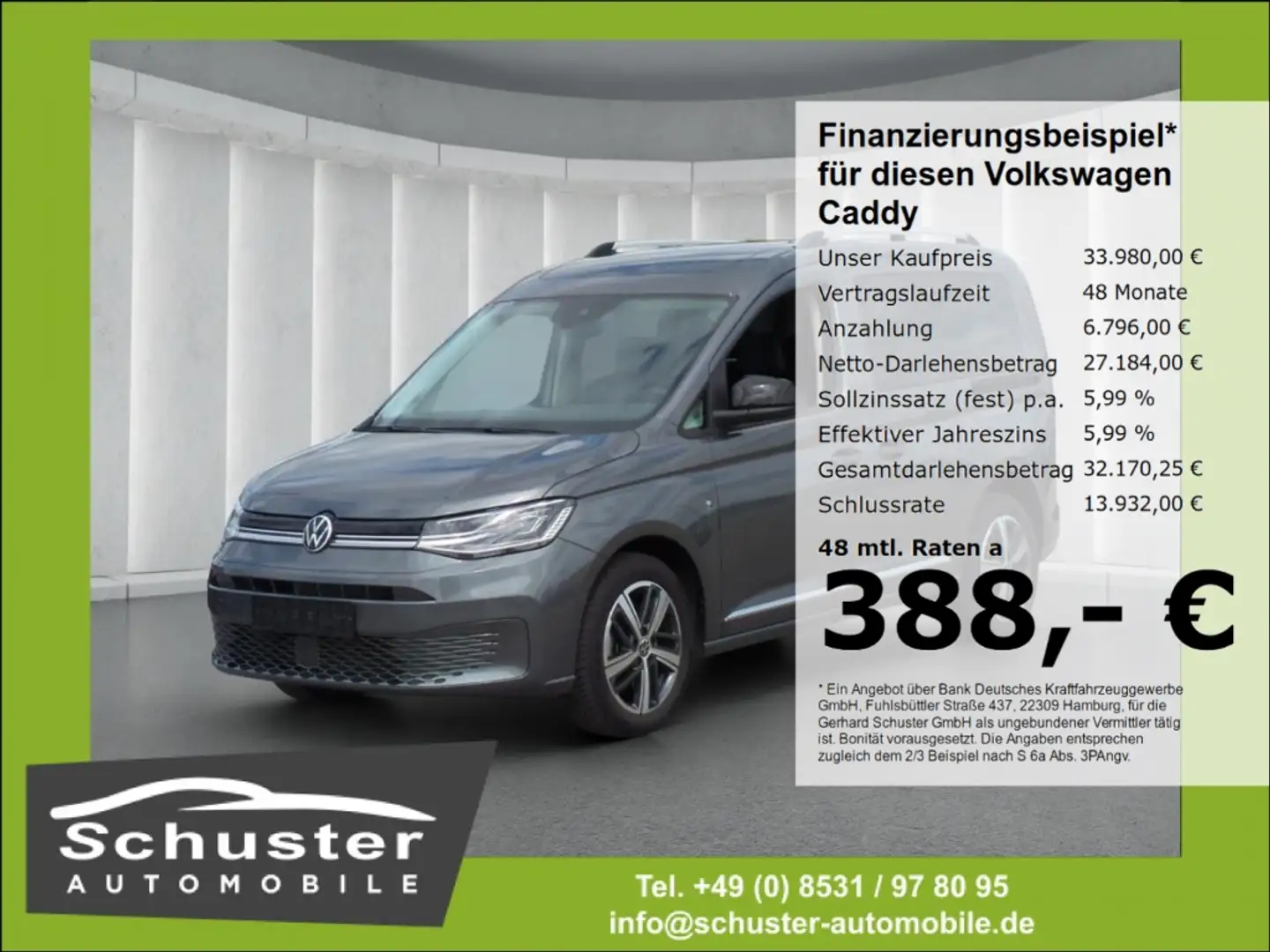 Volkswagen Caddy Style 1.5TSI*DSG StndHzg Panodach ACC LED Grau - 1