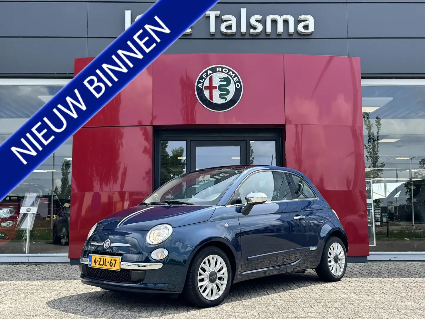 Fiat 500 0.9 TwinAir Turbo Lounge | Airconditioning | Navig Blauw - 1