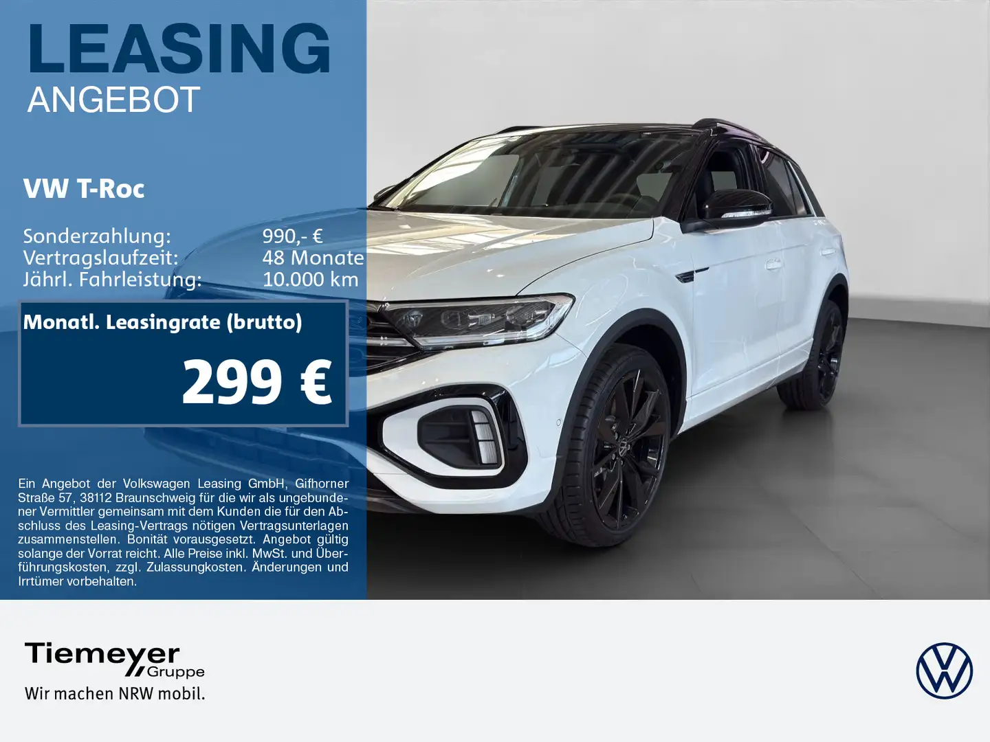 Volkswagen T-Roc 1.5 TSI DSG R-LINE BlackStyle IQ.DRIVE REA Weiß - 1
