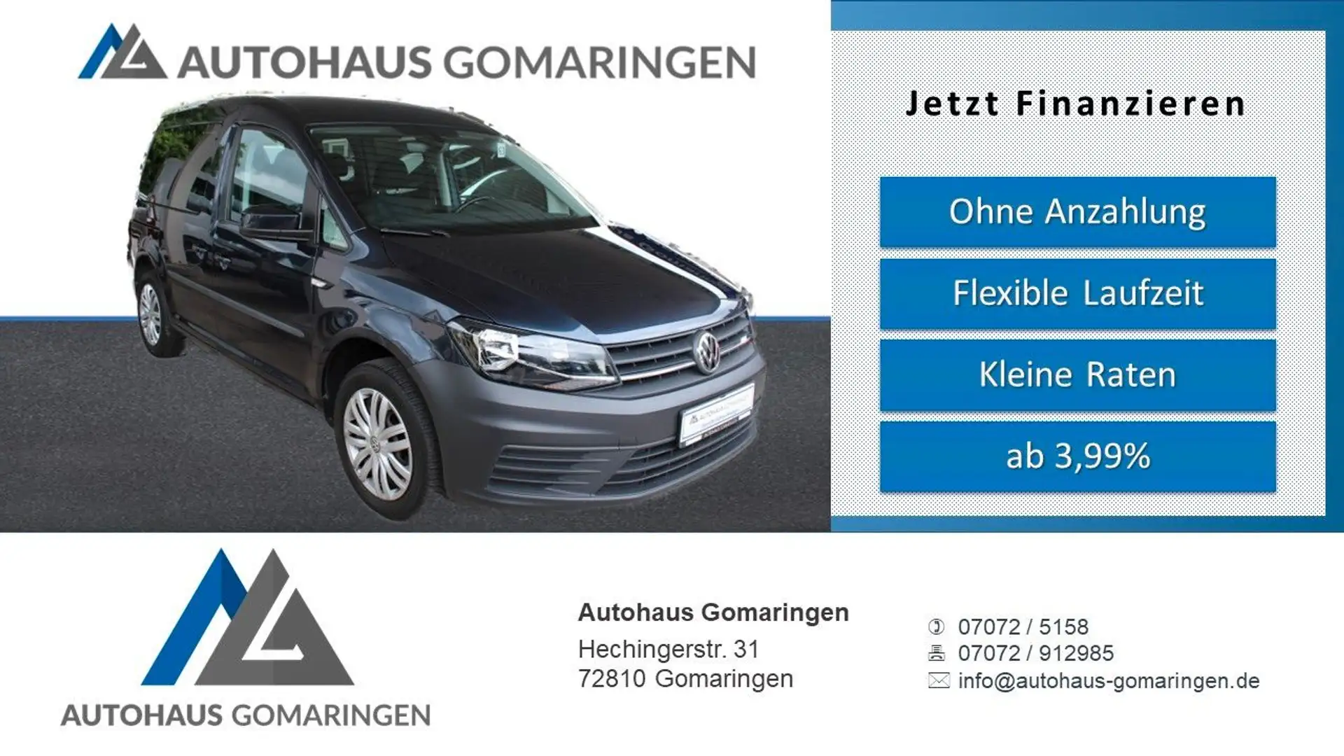 Volkswagen Caddy 1.4TSI *NAVI*AHK*SHZ*FES*SCHECKHEFT*TEMP* Blau - 1
