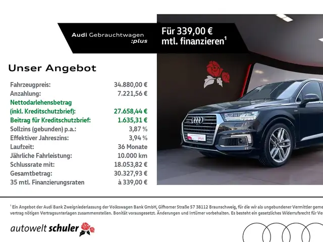 Audi Q7 3.0 TDI e-tron S-line sport Pano ACC HUD BOSE Mat