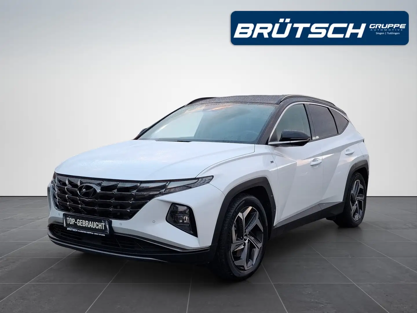 Hyundai TUCSON 1.6 T-GDI Prime Mild-Hybrid 2WD LEDER / AHK / NAVI Weiß - 1