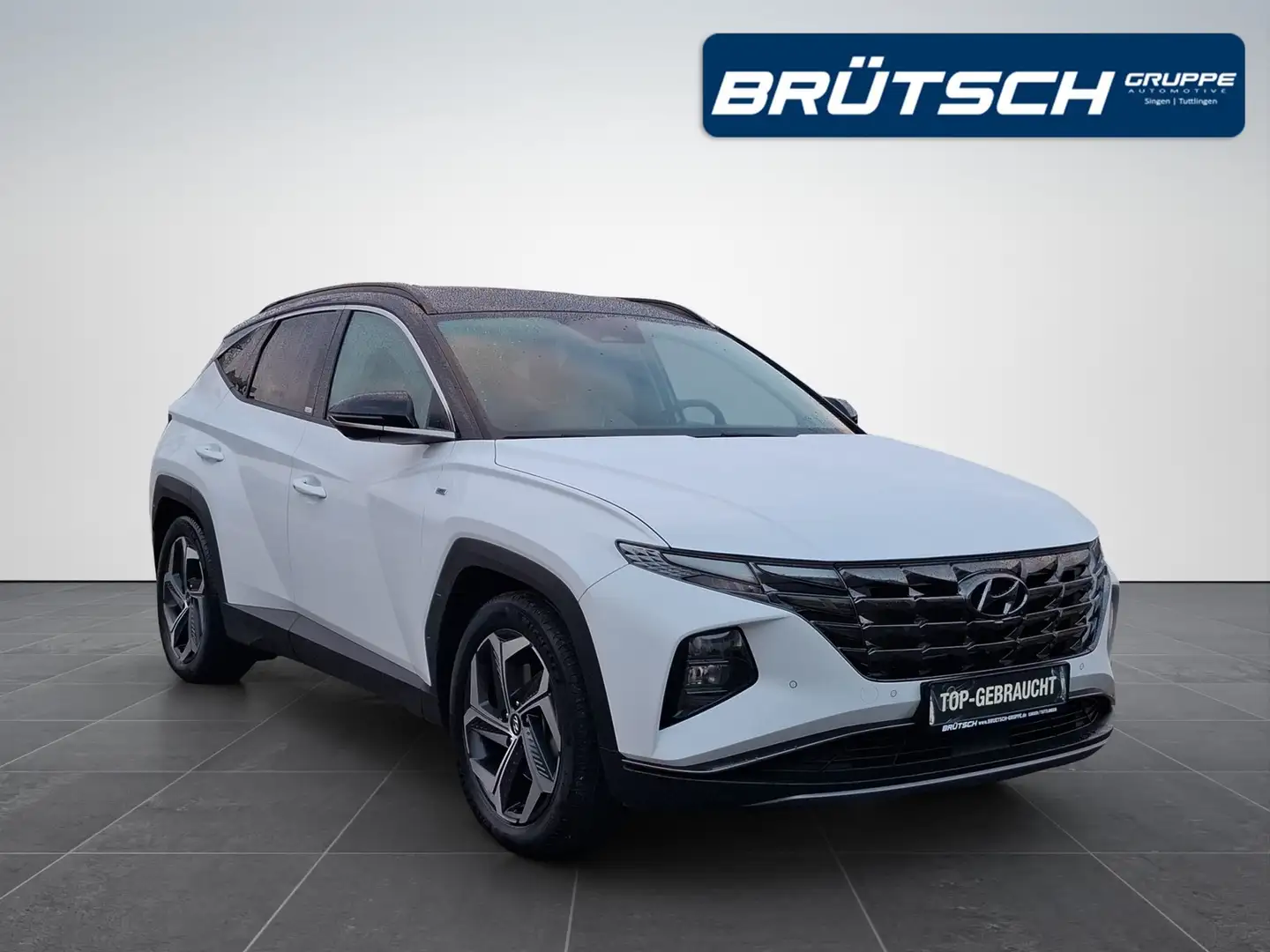 Hyundai TUCSON 1.6 T-GDI Prime Mild-Hybrid 2WD LEDER / AHK / NAVI Weiß - 2
