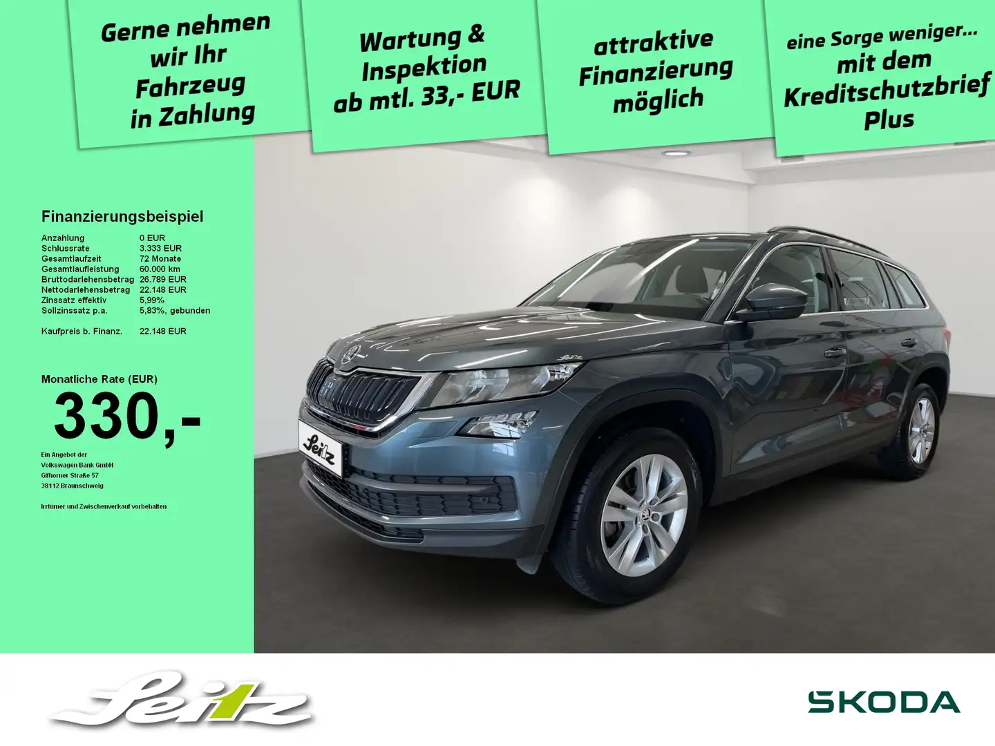 Skoda Kodiaq 1.4 TSI 4x4 Ambition *PARKSENSOR*SITZH*TEMPOMAT* Grau - 1