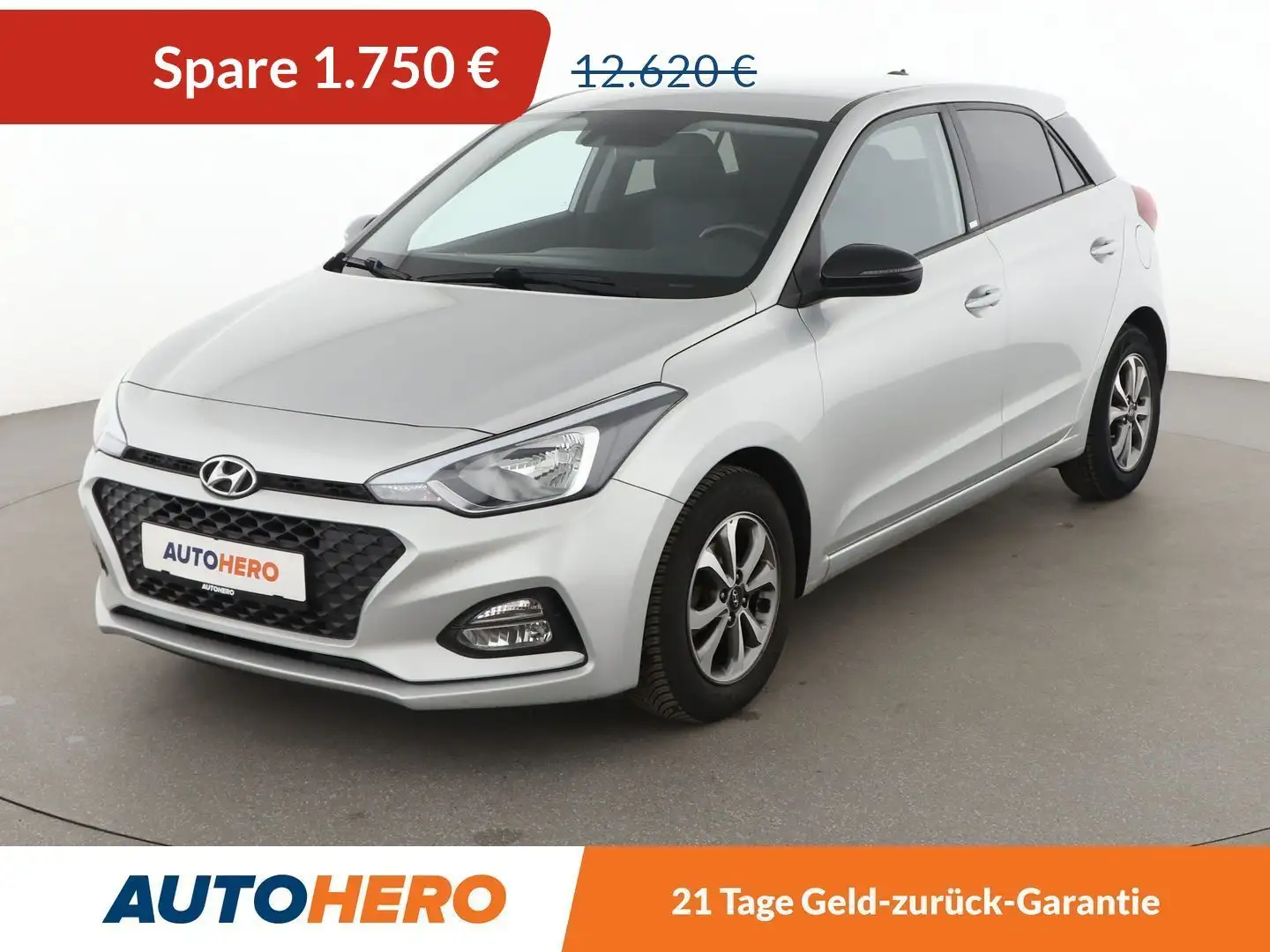 Hyundai i20 1.2 YES!*TEMPO*CAM*PDC*SHZ*DAB*ALU*SPUR* Silber - 1
