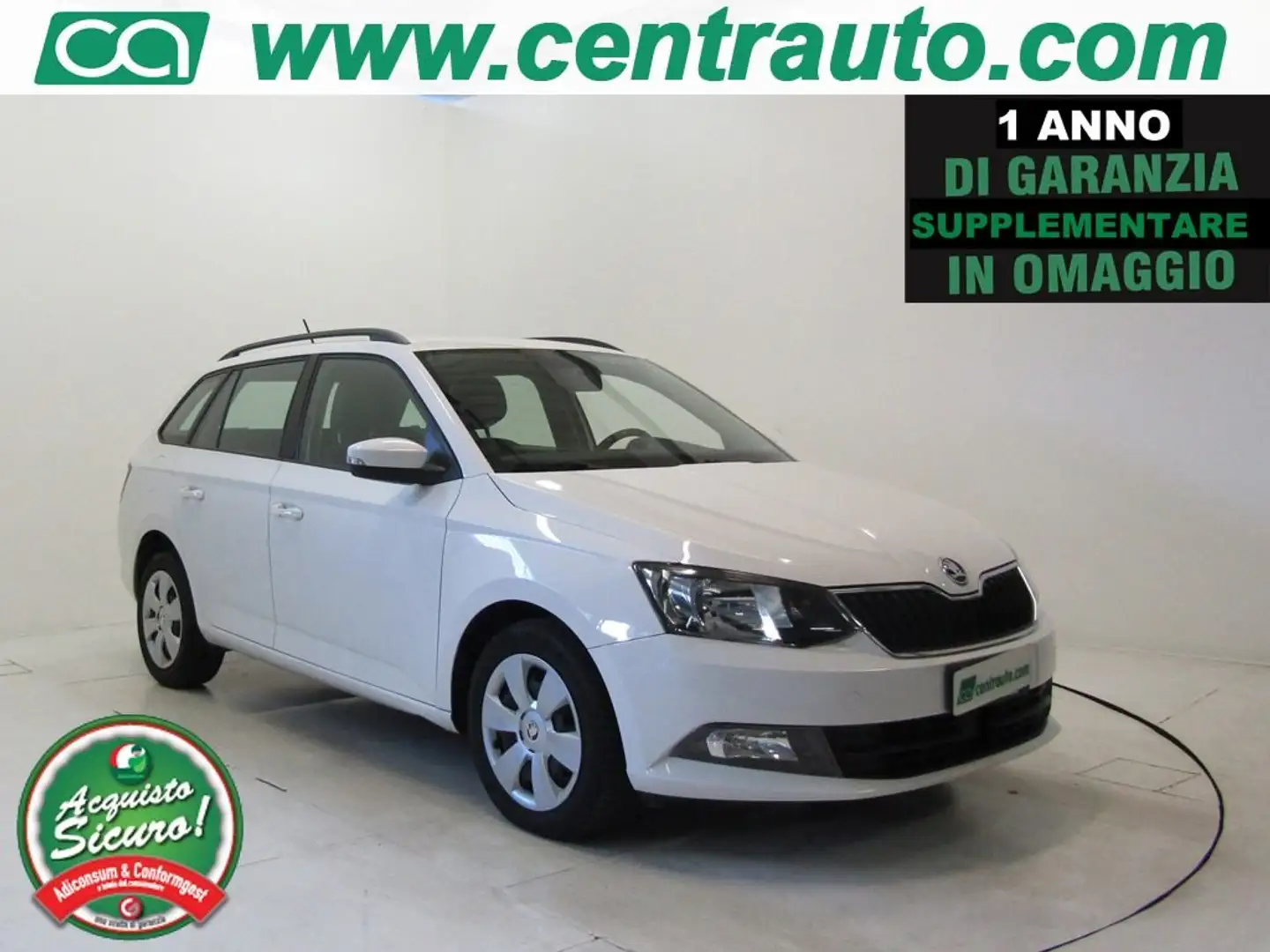 Skoda Fabia 1.4 TDI Wagon Active N1 * AUTOCARRO * 4 POSTI * Bianco - 1