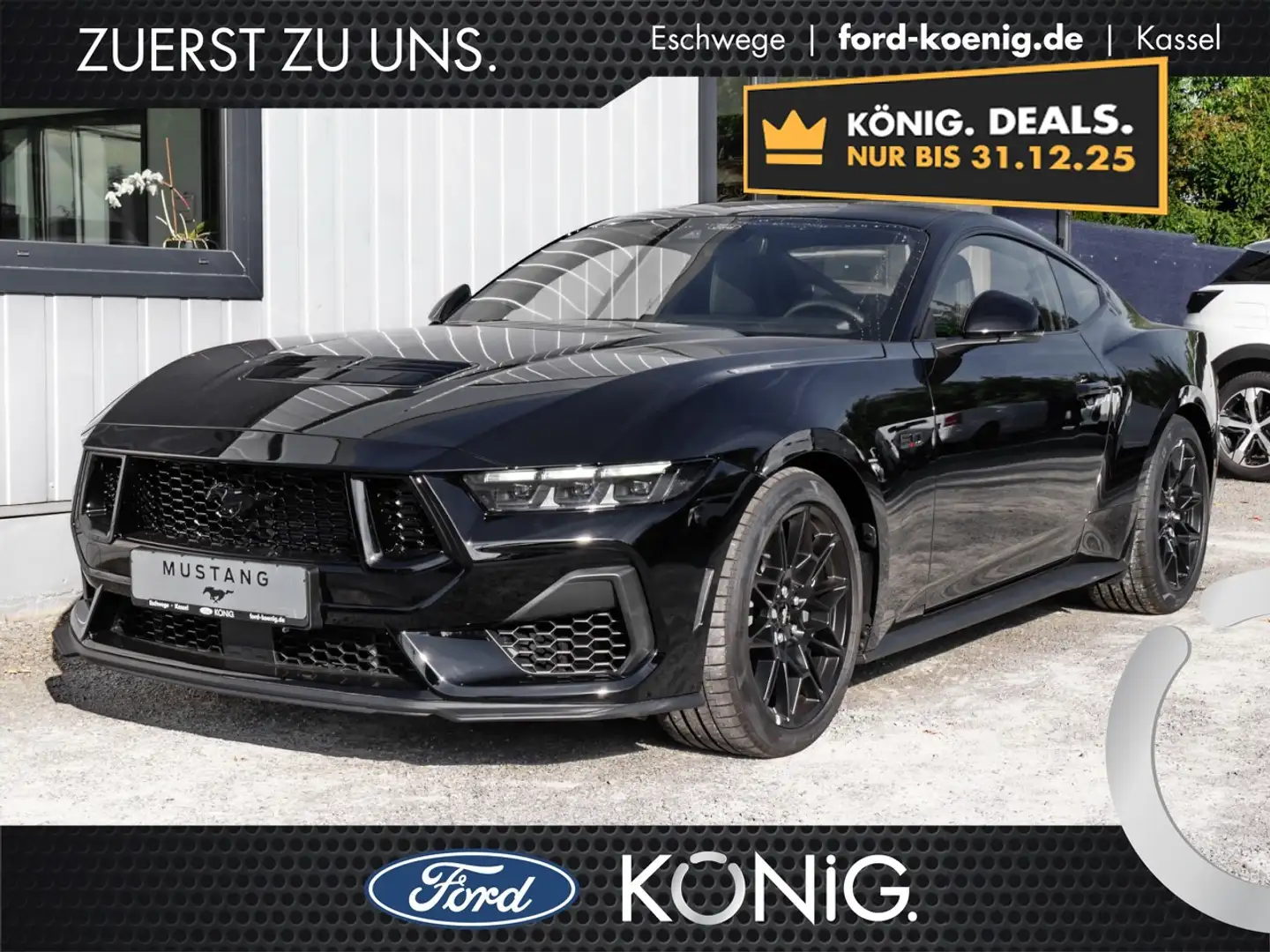 Ford Mustang GT V8 Aut.+GT-Styling-Paket+ACC+B&O Klima Navi Schwarz - 1