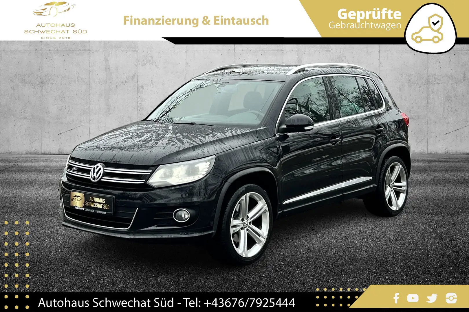 Volkswagen Tiguan 4Sports TDI 4Motion // R-LINE PAKET // NAVI // Schwarz - 1