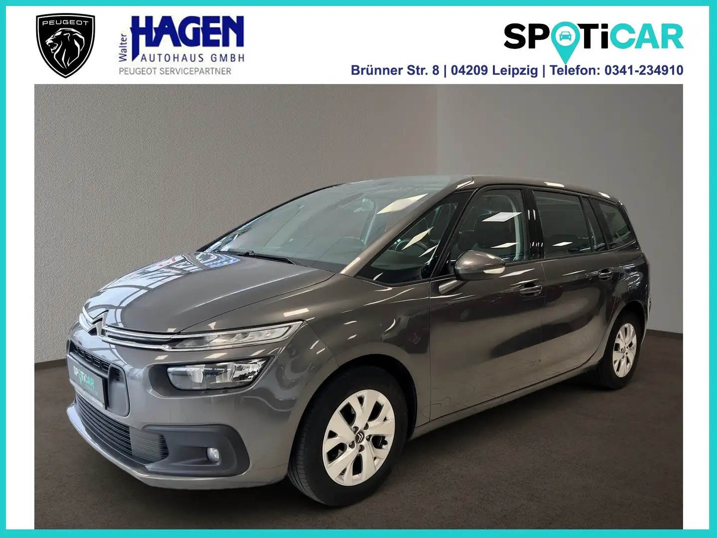 Citroen C4 SpaceTourer Grand C4 Spacetourer Feel 1.2 130 PT PDC/SHZ/DAB Gris - 1