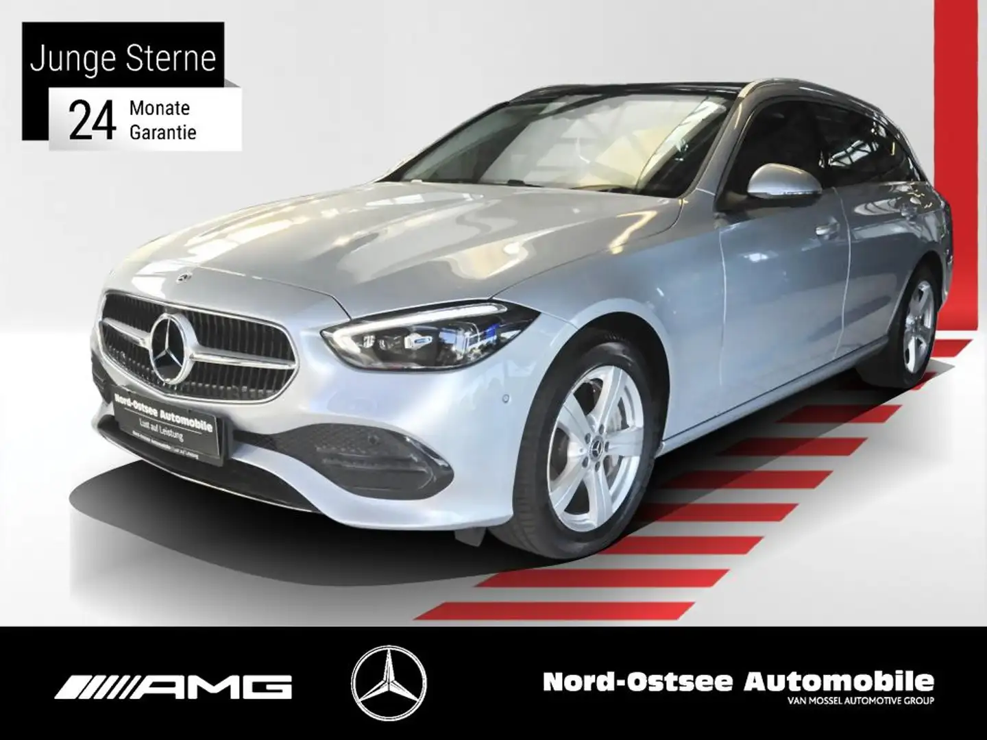 Mercedes-Benz C 300 e T AVANTGARDE ADV+ PANO AHK DISTRO 360° Argent - 1