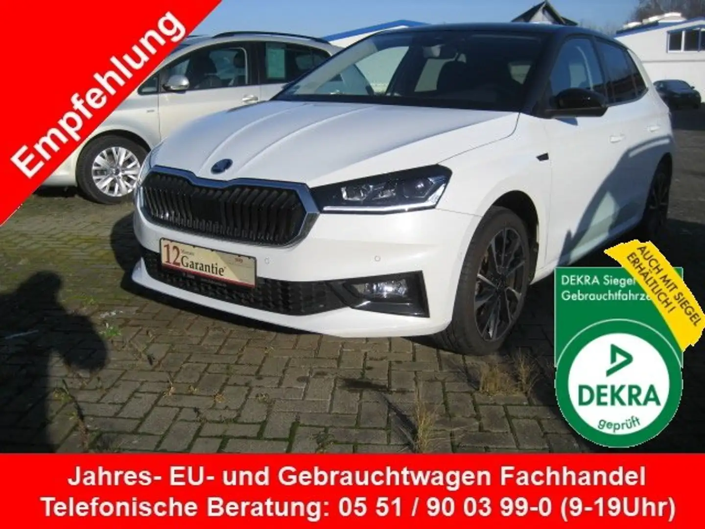 Skoda Fabia First Edition +AUTOMATIK+ Wit - 1