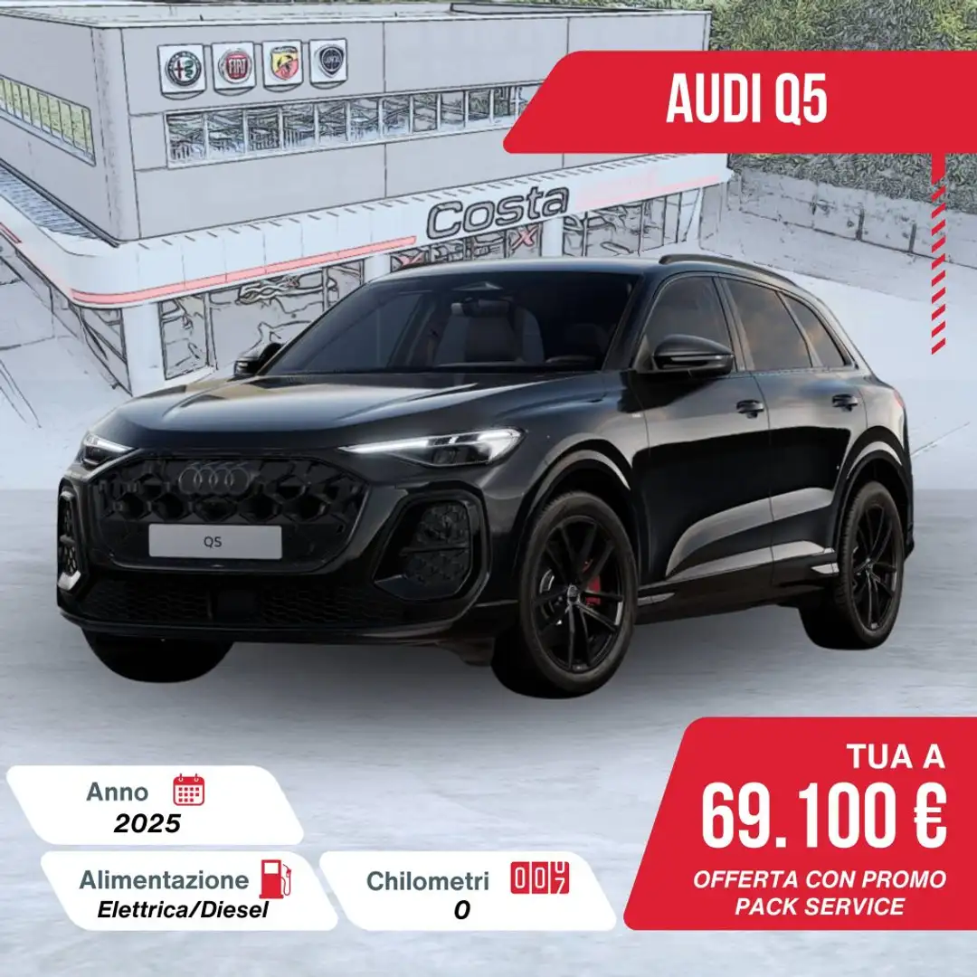 Audi Q5 TDI 150 kW mHEV+ S tronic quattro S line edition Nero - 1