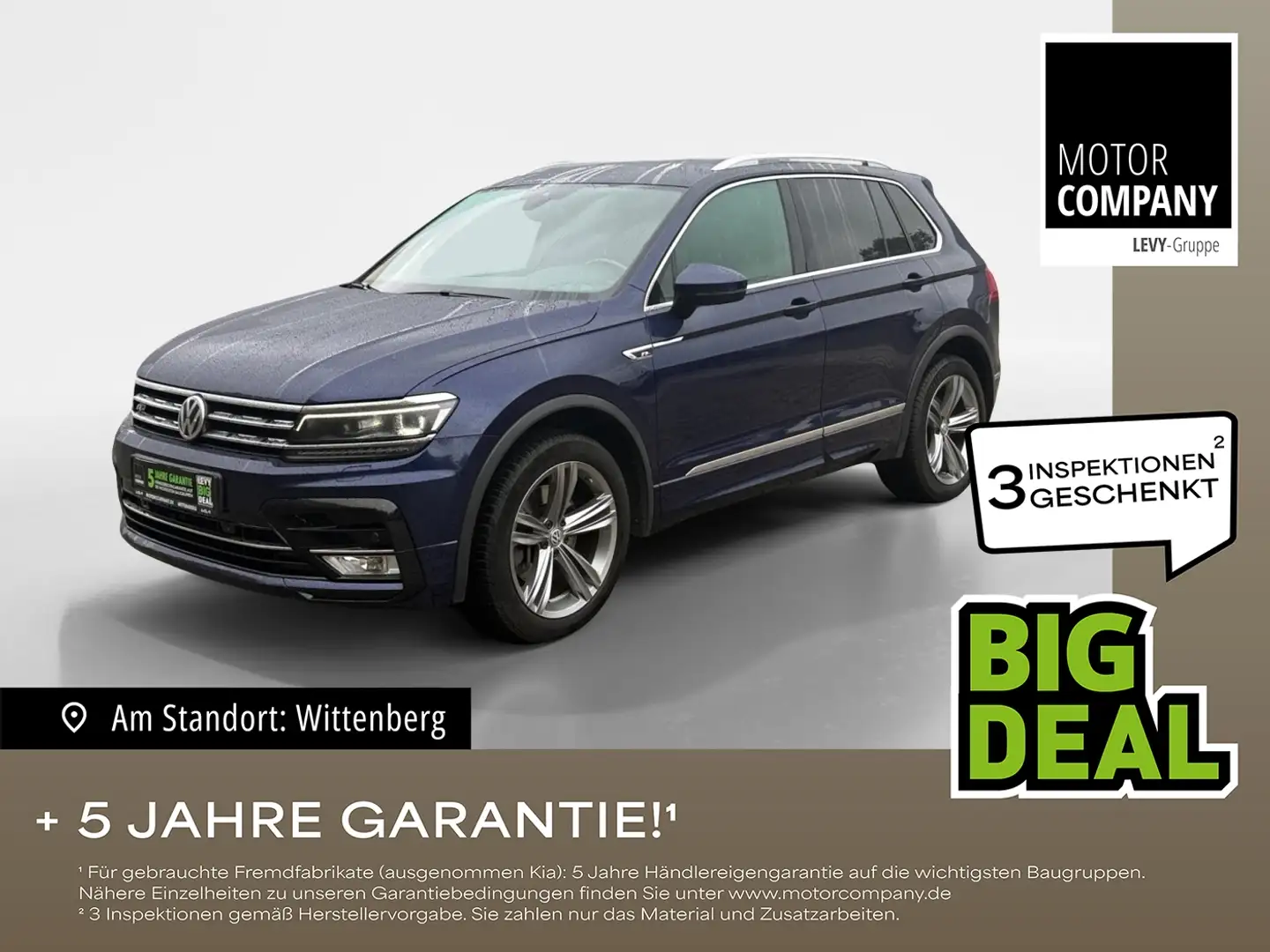 Volkswagen Tiguan 2.0 TDI BMT 4Motion Highline R-Line-Paket Bleu - 1