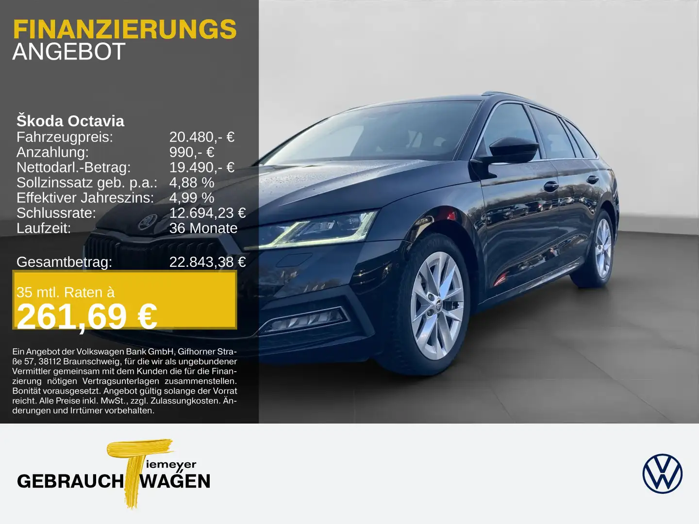 Skoda Octavia Combi 1.5 TSI FIRST EDITION MATRIX KAMER Schwarz - 1