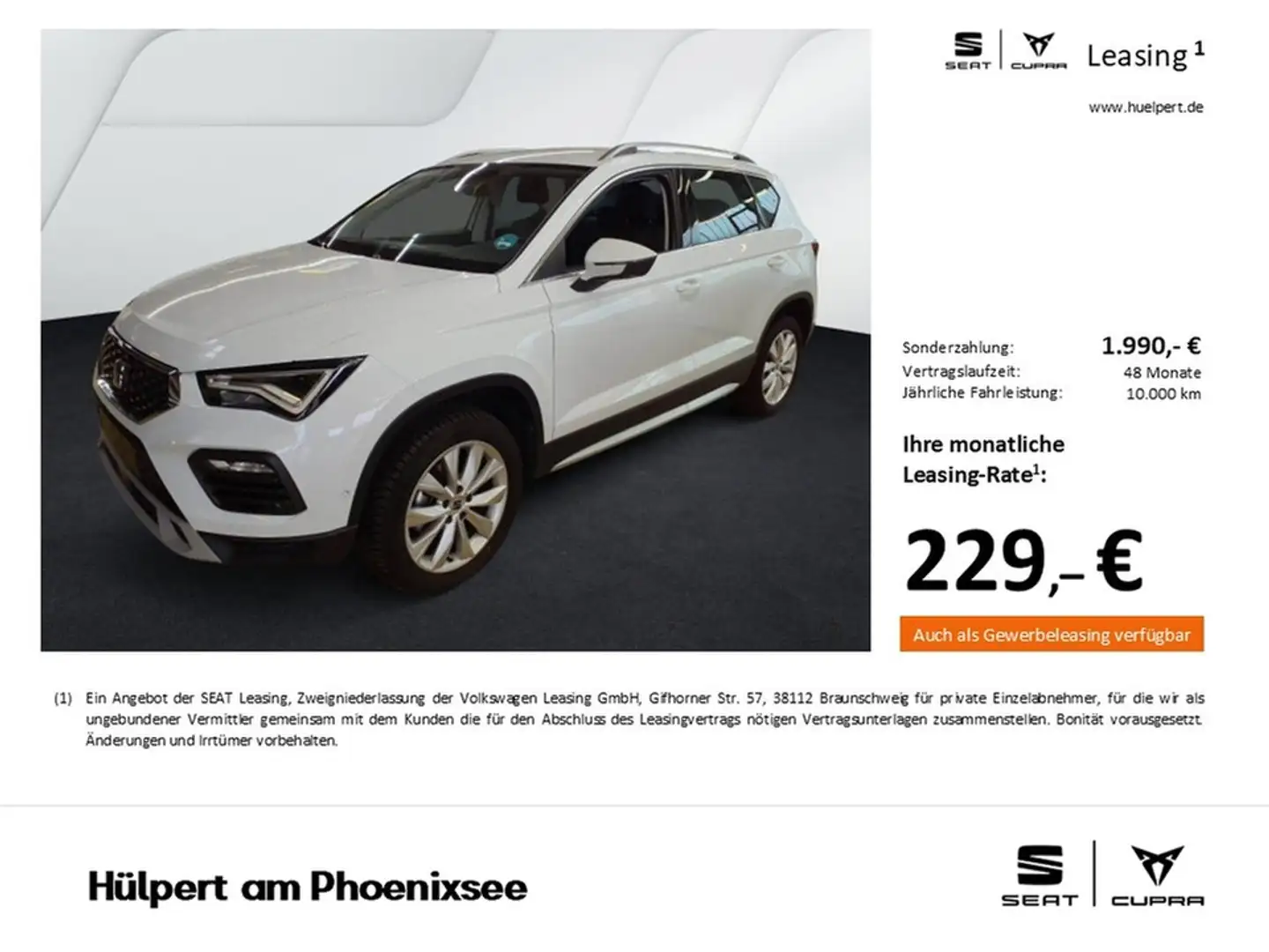 SEAT Ateca 1.5 X-PERIENCE AHK CAM ACC E-KLAPPE NAVI Blanc - 1